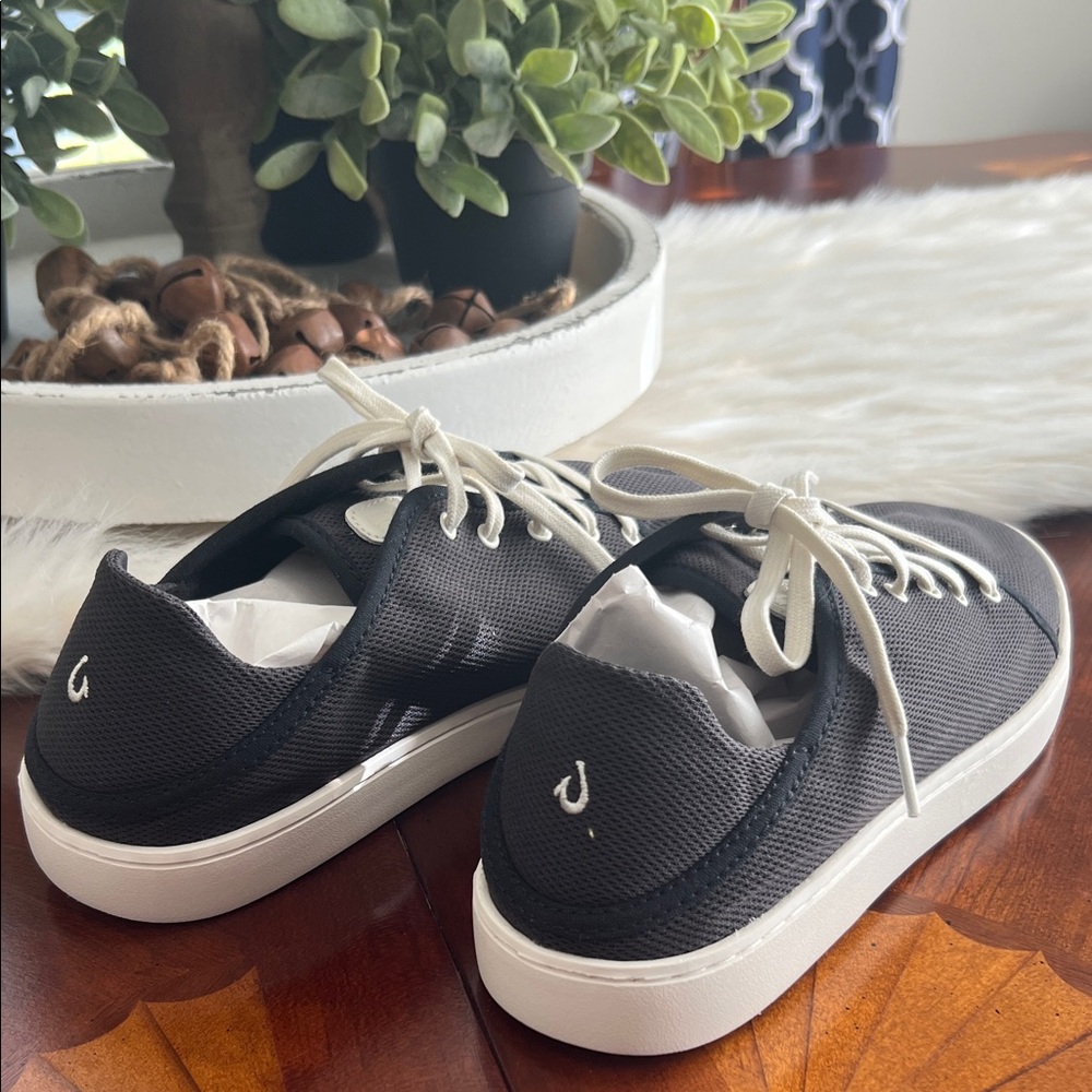OluKai Black and White Low-Top Sneakers - Picture 3 of 5